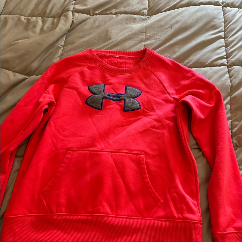 Under Armour Bright Pink Pullover with Logo